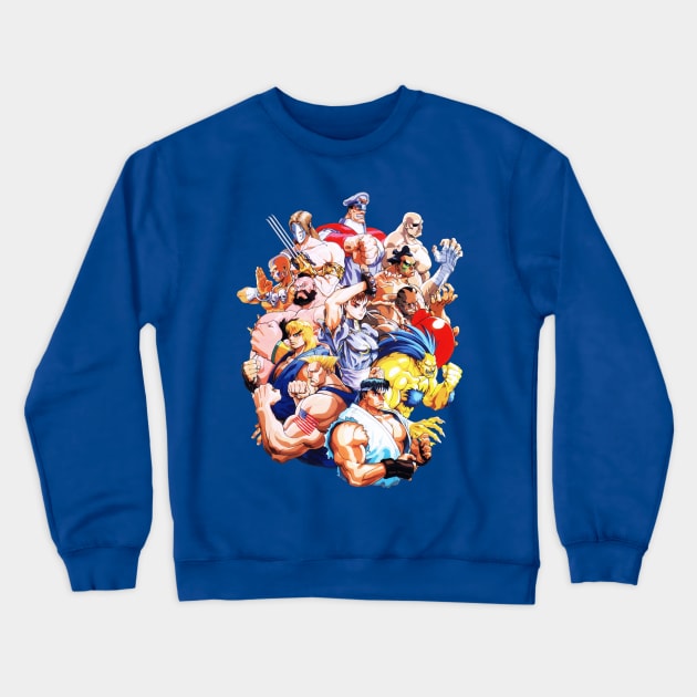 Turbo Fighters Crewneck Sweatshirt by winsarcade